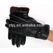 2016 neue Stil schwarz fahren Leder Handschuh für Herren
